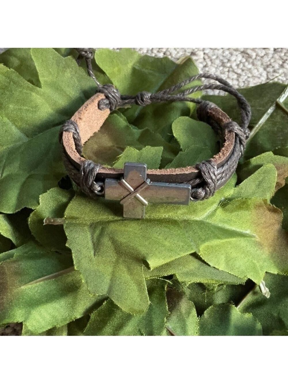 Leather Cross Bracelets Two